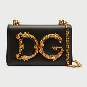 Dolce & Gabanna Logo Leather Cross Body Bag
